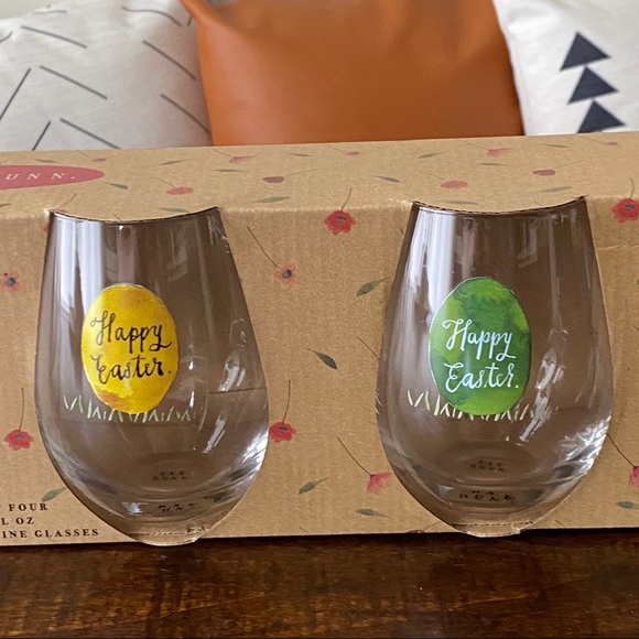 Rae Dunn Stemless Wine Glasses Set of 4 NWT - Picture 4 of 6